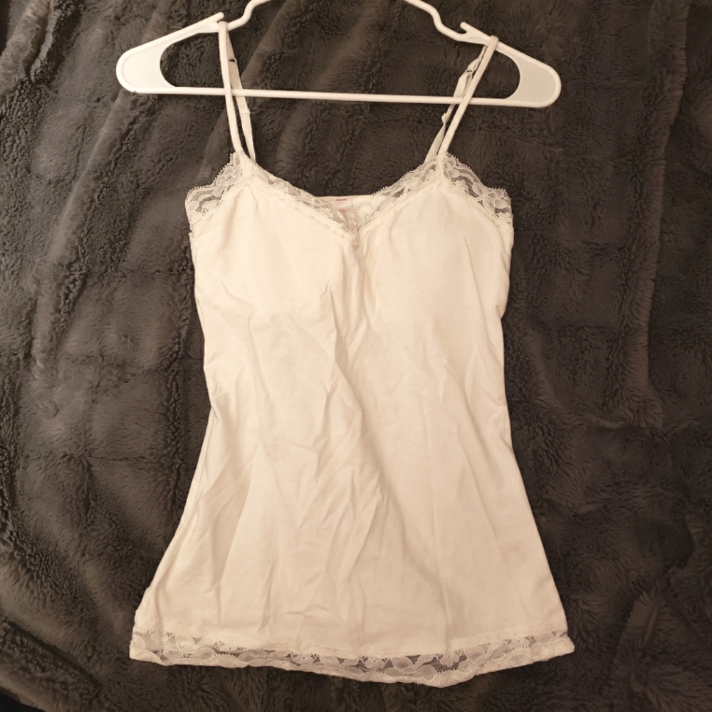M White Lace Cami Tank Top